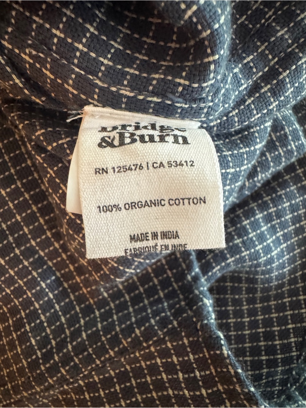 Bridge & Burn The Lana Shirt - Navy Grid - Small - Picture 5 of 7
